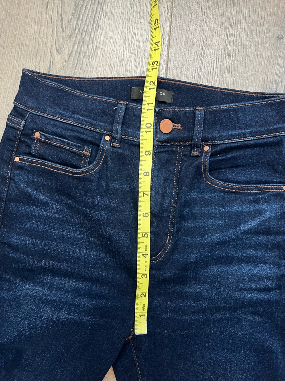 Ann Taylor Dark Indigo High-Rise Skinny Jeans - Picture 7 of 9